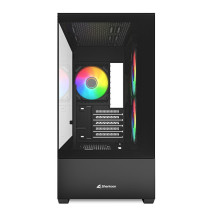 foto de CAJA GAMING mATX SHARKOON MK6 RGB 3XVENT 120MM 2XUSB SN FUENTE NEGRO