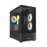 foto de CAJA GAMING mATX SHARKOON MK6 RGB 3XVENT 120MM 2XUSB SN FUENTE NEGRO