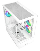 foto de CAJA GAMING MATX SHARKOON MK6 RGB 3XVENT 120MM 2XUSB SN FUENTE BLANCO
