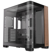 foto de CAJA ANTEC C8 CURVE WOOD E-ATX NEGRO 2XVENT 160 MM 1X140MM 2XUSB SN FUENTE