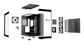 foto de CAJA BEQUIET LIGHT BASE 600 LX ATX 4 VENTX 140MM SIN FUENTE ARGB NEGRO