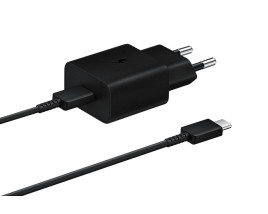 foto de CARGADOR SAMSUNG EP-T1510 USB-C 15W BLACK CON CABLE