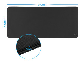 foto de ALFOMBRILLA EWENT EXTRA-GRANDE EN LYCRA ANTIDESLIZANTE NEGRO