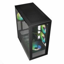foto de CAJA ATX SHARKOON REBEL C60 2VENTX120MM 2XUSB3 SIN FUENTE NEGRO