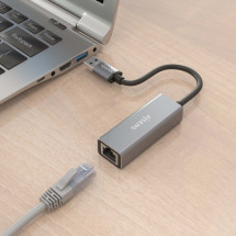 foto de CONVERSOR AISENS USB 3.0 A ETHERNET GIGABIT 10/100/1000 GRIS 15CM