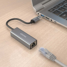 foto de CONVERSOR AISENS USB 3.0 A ETHERNET GIGABIT 10/100/1000 GRIS 15CM