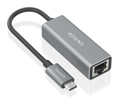 foto de CONVERSOR AISENS USB3.1 GEN1 USB-C A ETHERNET GIGABIT GRIS 15CM