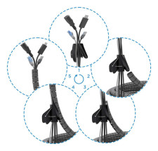 foto de ORGANIZADOR CABLE AISENS EN ESPIRAL 25MM NEGRO 6.0M