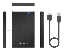 foto de CARCASA HDD AISENS ASE-2527B 2.5 NEGRA
