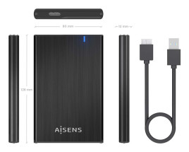 foto de CARCASA HDD AISENS ASE-2528B 2.5 NEGRA