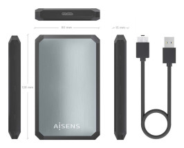 foto de CARCASA HDD AISENS ASE-2529B 2.5 NEGRA-GRIS