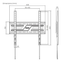foto de SOPORTE AISENS PARED ECO ULTRA DELGADO MONITOR 75KG 32-75 NEGRO