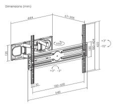foto de SOPORTE AISENS PARED ECO GIRA INCLI NIVELA MONITOR 40KG 37-80 NEGRO