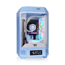 foto de CAJA GAMING THERMALTAKE MINI-ITX TOWER 250 2XVENT 120MM SNFUENTE AZUL HYDRANGEA