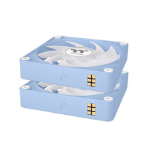 foto de VENTILADOR MAGNETICO DE CAJA THERMALTAKE CT120 EX ARGB 3XVENT AZUL HYDRANGEA