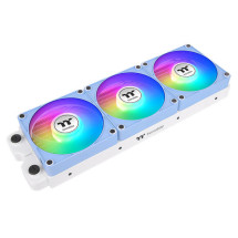 foto de VENTILADOR MAGNETICO DE CAJA THERMALTAKE CT120 EX ARGB 3XVENT AZUL HYDRANGEA
