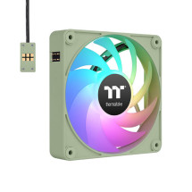 foto de VENTILADOR MAGNETICO DE CAJA THERMALTAKE CT120 EX ARGB 3XVENT VERDE MATCHA
