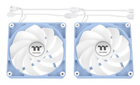 foto de VENTILADOR INVERSO CAJA THERMALTAKE CT120 ARGB 2XVENT AZUL HYDRANGEA