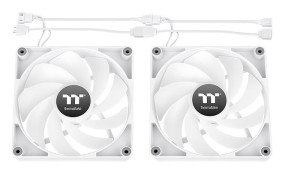 foto de VENTILADOR INVERSO CAJA THERMALTAKE CT140 ARGB 2XVENT 140MM BLANCO