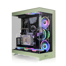foto de CAJA THERMALTAKE CTE E550 TG MID TOWER 2XUSB 3.0 1XUSB-C SN FUENTE VERDE MATCHA