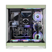 foto de CAJA THERMALTAKE CTE E550 TG MID TOWER 2XUSB 3.0 1XUSB-C SN FUENTE VERDE MATCHA