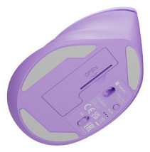 foto de RATON NATEC CRAKE 2 VERTICAL DIESTRO DUAL 2400 DPI LAVANDA BLUETOOTH PILAS