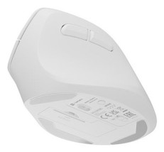 foto de RATON NATEC CRAKE 2 VERTICAL DIESTRO DUAL 2400 DPI BLANCO BLUETOOTH PILAS