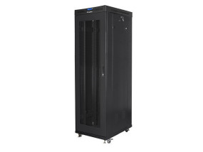 foto de ARMARIO LANBERG RACK 19 42U 600X1000 FLAT PACK V2 PUERTA MESH CON LCD NEGRO