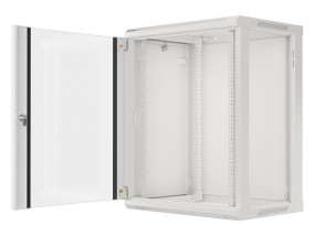 foto de ARMARIO LANBERG MURAL RACK 19 15U 600X450 FLAT PACK V2 PUERTA CRISTAL GRIS