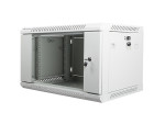 foto de ARMARIO LANBERG MURAL RACK 19 6U 600X450 FLAT PACK V2 PUERTA CRISTAL GRIS