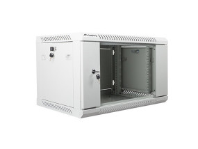 foto de ARMARIO LANBERG MURAL RACK 19 6U 600X450 FLAT PACK V2 PUERTA CRISTAL GRIS