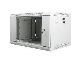 foto de ARMARIO LANBERG MURAL RACK 19 6U 600X450 FLAT PACK V2 PUERTA CRISTAL GRIS