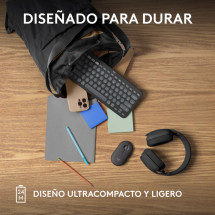 foto de RATON LOGITECH PEBBLE MOUSE M350S GRAFITO BLUETOOTH PILAS