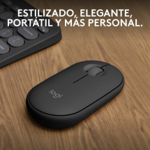 foto de RATON LOGITECH PEBBLE MOUSE M350S GRAFITO BLUETOOTH PILAS