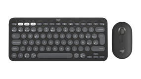 foto de COMBO TECLADO RATON LOGITECH QWERTY INALAMBRICO GRAFITO