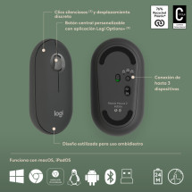 foto de COMBO TECLADO RATON LOGITECH QWERTY INALAMBRICO GRAFITO