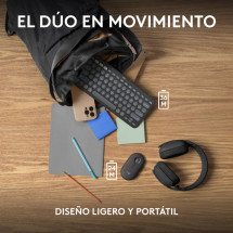 foto de COMBO TECLADO RATON LOGITECH QWERTY INALAMBRICO GRAFITO