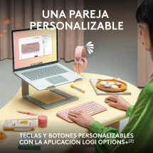 foto de COMBO TECLADO RATON LOGITECH QWERTY INALAMBRICO GRAFITO