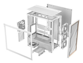 foto de CAJA ANTEC FLUX ATX VENT 3X120MM 1X12OM REVERSE 1X140MM SIN FUENTE BLANCO