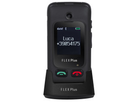 foto de TELEFONO TREVI FLEX PLUS 55 FLIP SENIOR PHONE DUAL SCREEN BLACK