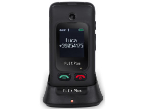 foto de TELEFONO TREVI FLEX PLUS 55 FLIP SENIOR PHONE DUAL SCREEN BLACK