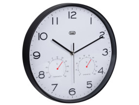 foto de RELOJ PARED TREVI OM 3510 T 30CM WALL CLOCK+TERM.+HYGROM. BLACK