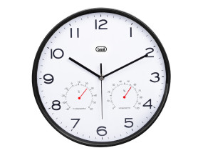foto de RELOJ PARED TREVI OM 3510 T 30CM WALL CLOCK+TERM.+HYGROM. BLACK