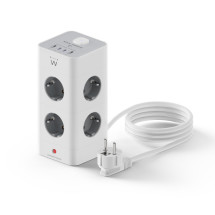 foto de REGLETA CUBO EWENT BLOQUE 8 TOMAS SHUCKO & 2 USB-A & 2USB-C