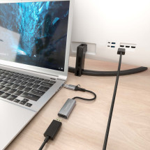 foto de CONVERSOR AISENS ALUMINIO USB-A/M+USB-C/M-HDMI/H 1080P@60HZ 15CM