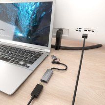 foto de CONVERSOR AISENS ALUMINIO USB-A/M+USB-C/M-HDMI/H 1080P@60HZ 15CM