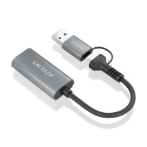 foto de CONVERSOR AISENS ALUMINIO USB-A/M+USB-C/M-HDMI/H 1080P@60HZ 15CM