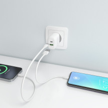 foto de CARGADOR AISENS GAN 20W, 1XUSB-C PD3.0, 1XUSB-A QC3.0, BLANCO