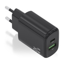 foto de CARGADOR AISENS GAN 20W, 1XUSB-C PD3.0, 1XUSB-A QC3.0, NEGRO