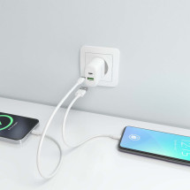 foto de CARGADOR AISENS GAN 25W, 1XUSB-C PD3.0, 1XUSB-A QC3.0, BLANCO